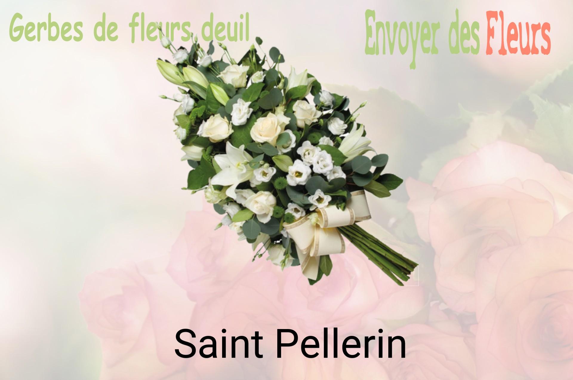 Gerbe de fleurs de deuil livrée à Saint-Pellerin